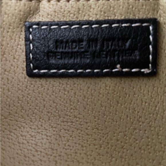 Michaelangelo Crossbody Handbag Soft Leather 2 Tone Cream Purse Made In Italy - Picture 9 of 12